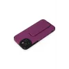 Newface iPhone 14 Plus Kılıf Mega Standlı Silikon - Mor