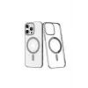 Newface iPhone 14 Pro Kılıf Element Magneticsafe Sert Kapak - Gümüş