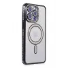 Newface iPhone 14 Pro Kılıf Joke Simli Magneticsafe Kılıf - Siyah