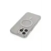 Newface iPhone 14 Pro Kılıf Matte Şeffaf Magneticsafe - Şeffaf