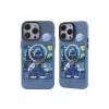 Newface iPhone 14 Pro Kılıf Prada Desenli Kapak - Prada Mavi - 1