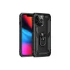 Newface iPhone 14 Pro Kılıf Sofya Yüzüklü Silikon Kapak - Siyah