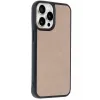 Newface iPhone 14 Pro Max Kılıf Aras Deri Kapak - Pudra