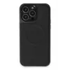 Newface iPhone 14 Pro Max Kılıf Ozzi Magsafe Deri Kapak - Siyah