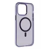Newface iPhone 14 Pro Max Kılıf Tron Şeffaf Magsafe Kapak - Derin Mor