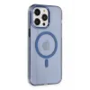 Newface iPhone 14 Pro Max Kılıf Tron Şeffaf Magsafe Kapak - Mavi