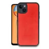 Newface iPhone 15 Kılıf Aras Deri Kapak - Kırmızı