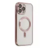 Newface iPhone 15 Pro Kılıf Kross Magneticsafe Kapak - Rose