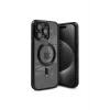 Newface iPhone 15 Pro Max Kılıf Kross Magneticsafe Kapak - Siyah