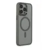 Newface iPhone 15 Pro Max Kılıf Room Magneticsafe Silikon - Gri