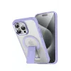 Newface iPhone 15 Pro Tork Magsafe Standlı Kapak - Lila