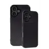 Newface iPhone 16 Kılıf Auto Focus Karbon Kapak - Siyah