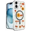 Newface iPhone 16 Kılıf Daisy Simli Magsafe Kapak - Siyah