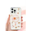 Newface iPhone 16 Kılıf Daisy Simli Magsafe Kapak - Siyah