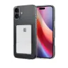 Newface iPhone 16 Kılıf Kart Şeffaf Silikon - Şeffaf