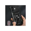 Newface iPhone 16 Kılıf Pars Lens Yüzüklü Silikon - Siyah