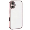 Newface iPhone 16 Kılıf Razer Lensli Silikon - Pembe