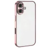 Newface iPhone 16 Kılıf Razer Lensli Silikon - Pembe