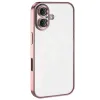 Newface iPhone 16 Kılıf Razer Lensli Silikon - Pembe