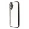 Newface iPhone 16 Kılıf Razer Lensli Silikon - Siyah
