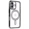 Newface iPhone 16 Plus Kılıf Joke Simli Magneticsafe Kılıf - Siyah