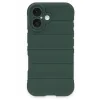 Newface iPhone 16 Plus Kılıf Optimum Silikon - Koyu Yeşil