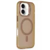 Newface iPhone 16 Plus Kılıf Primera Magsafe Standlı Kapak - Gold