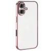 Newface iPhone 16 Plus Kılıf Razer Lensli Silikon - Pembe