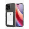 Newface iPhone 16 Pro Max Kılıf Kart Şeffaf Silikon - Şeffaf