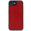 Newface Apple iPhone 16E Kılıf Aras Deri Kapak - Kırmızı