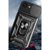 Newface iPhone 16E Kılıf Pars Lens Yüzüklü Silikon - Yeşil