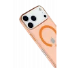 Newface iPhone 17 Pro Max Kılıf Pc Real Magsafe Kapak - Turuncu