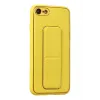 Newface iPhone 7 Kılıf Coco Deri Standlı Kapak - Sarı
