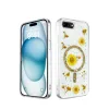 Newface iPhone 7 Kılıf Daisy Simli Magsafe Kapak - Gold