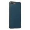 Newface iPhone 7 Plus Kılıf Coco Deri Silikon Kapak - Mavi
