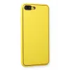 Newface iPhone 7 Plus Kılıf Coco Deri Silikon Kapak - Sarı