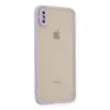 Newface iPhone X Kılıf Montreal Silikon Kapak - Mor