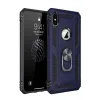 Newface iPhone X Kılıf Sofya Yüzüklü Silikon Kapak - Lacivert