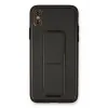 Newface iPhone XS Max Kılıf Coco Deri Standlı Kapak - Siyah