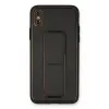 Newface iPhone XS Max Kılıf Coco Deri Standlı Kapak - Siyah
