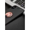 Newface iPhone XS Max Kılıf Range Yüzüklü Silikon - Siyah-Gold