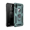 Newface iPhone XS Max Kılıf Sofya Yüzüklü Silikon Kapak - Yeşil