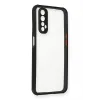Newface Realme 7 Kılıf Miami Şeffaf Silikon - Siyah