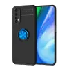 Newface Realme 7 Kılıf Range Yüzüklü Silikon - Siyah-Mavi