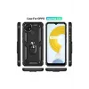 Newface Realme C21 Kılıf Sofya Yüzüklü Silikon Kapak - Siyah