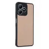 Newface Realme Note 50 4G Kılıf Aras Deri Kapak - Pudra