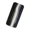 Newface Samsung Galaxy A03S Kılıf Ebruli Lansman Silikon - Siyah-Lacivert
