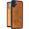 Newface Samsung Galaxy A05 Kılıf Aras Deri Kapak - Taba