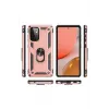 Newface Samsung Galaxy A72 Kılıf Sofya Yüzüklü Silikon Kapak - Rose