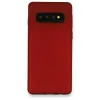 Newface Samsung Galaxy S10 Plus Kılıf First Silikon - Bordo